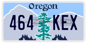 464KEX  license plate in OR