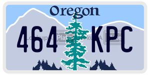 464KPC  license plate in OR