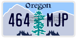 464MJP  license plate in OR