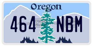464NBM  license plate in OR