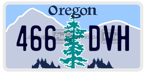 466DVH license plate in Oregon