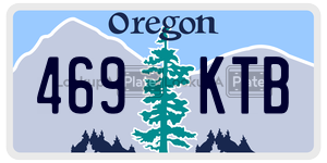 469KTB  license plate in OR