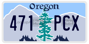 471PCX  license plate in OR