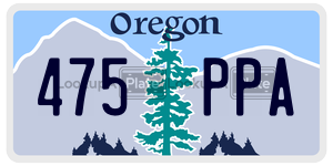 475PPA  license plate in OR