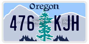 476KJH  license plate in OR
