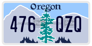 476QZQ  license plate in OR