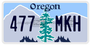 477MKH license plate in Oregon