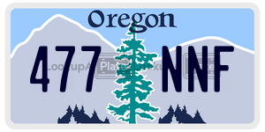 477NNF license plate in Oregon