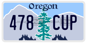 478CUP  license plate in OR
