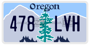 478LVH  license plate in OR