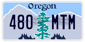 480MTM  license plate in OR