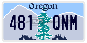 481QNM  license plate in OR