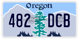 482DCB  license plate in OR