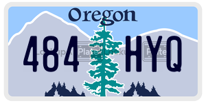 484HYQ  license plate in OR