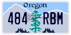484RBM  license plate in OR