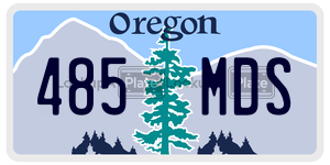 485MDS  license plate in OR