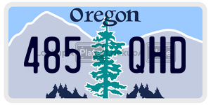 485QHD  license plate in OR