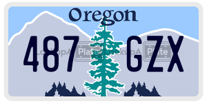487GZX  license plate in OR