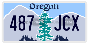 487JCX  license plate in OR