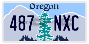 487NXC  license plate in OR