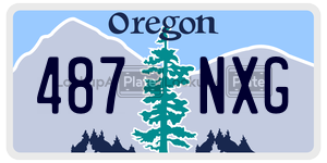 487NXG  license plate in OR