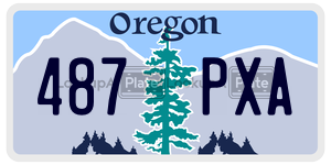 487PXA  license plate in OR
