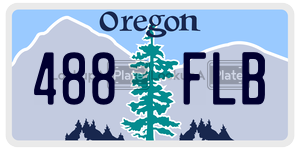 488FLB  license plate in OR