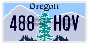 488HQV  license plate in OR