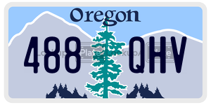 488QHV  license plate in OR