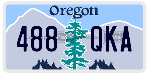 488QKA  license plate in OR