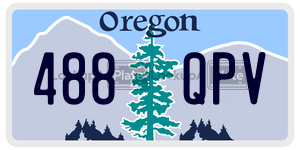 488QPV  license plate in OR