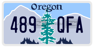 489QFA  license plate in OR