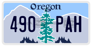490PAH  license plate in OR