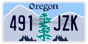 491JZK  license plate in OR