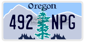 492NPG  license plate in OR