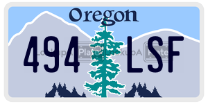 494LSF  license plate in OR
