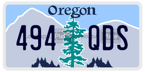 494QDS  license plate in OR