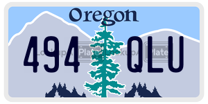 494QLU  license plate in OR