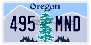 495MND  license plate in OR
