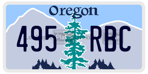 495RBC  license plate in OR