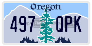497QPK  license plate in OR