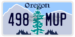 498MUP  license plate in OR