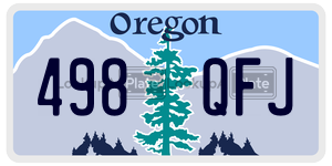 498QFJ  license plate in OR