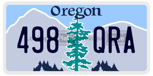 498QRA  license plate in OR