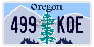 499KQE  license plate in OR
