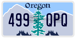 499QPQ  license plate in OR