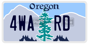 4WARD  license plate in OR