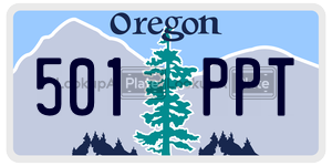 501PPT  license plate in OR