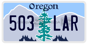 503LAR  license plate in OR