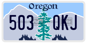 503QKJ  license plate in OR